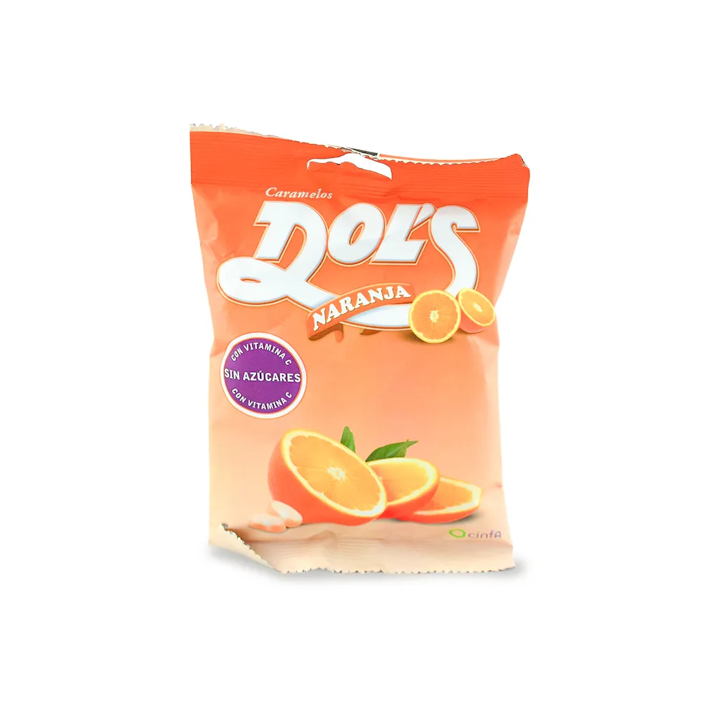 Caramelos sabor naranja sin azúcar Dol’s