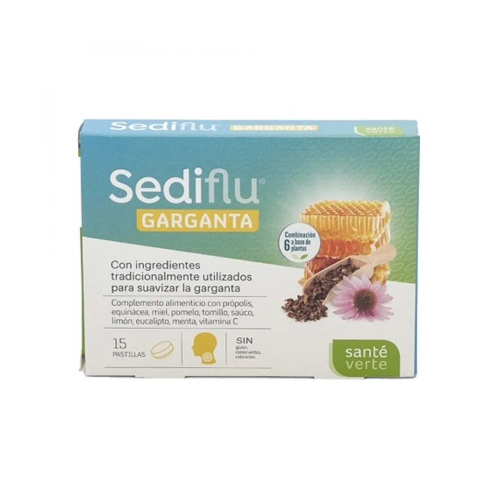 Complemento alimenticio Sediflu garganta SV 15 pastillas